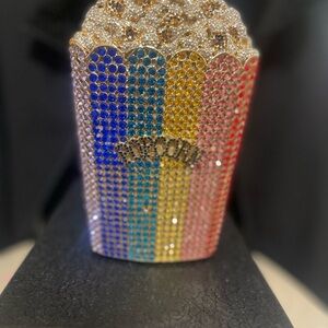 Colorful Rhinestone Popcorn Clutch